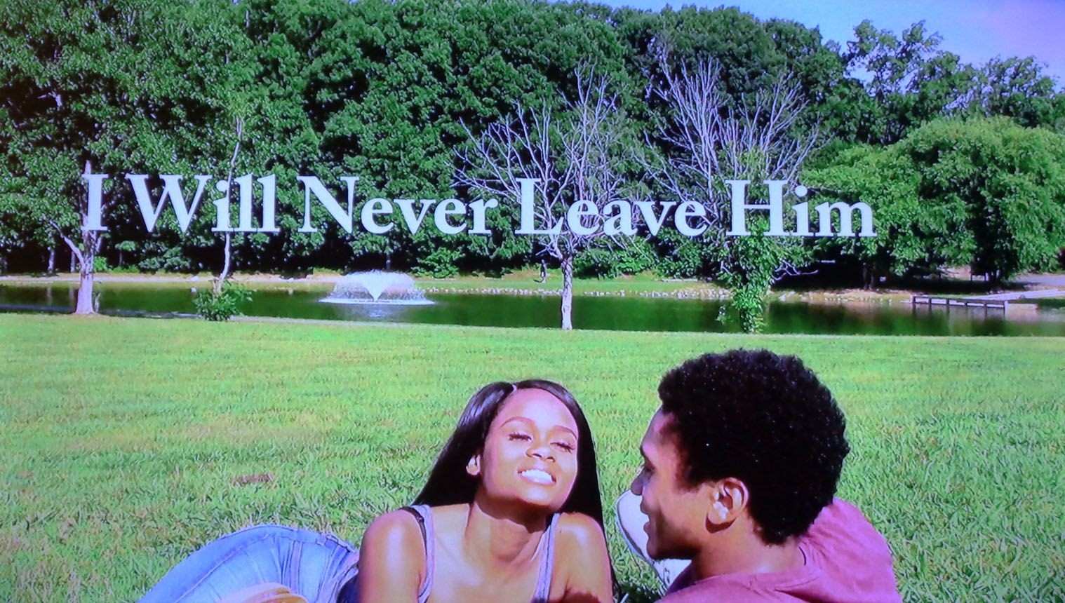 "I Will Never Leave Him" starring Talisha Williams a.k.a Tally Bandz with special appearance and supporting role by Ericka Guitron